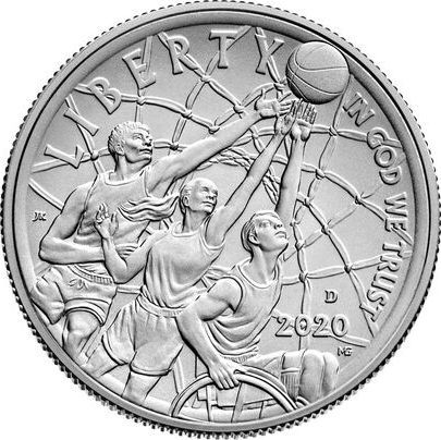 USA 1/2 Dollar Basket Ball - 2020 D Denver - Hall of Fame Uncirculated