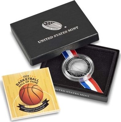 USA 1/2 Dollar Basket Ball - 2020 S San Francisco - Hall of Fame Proof