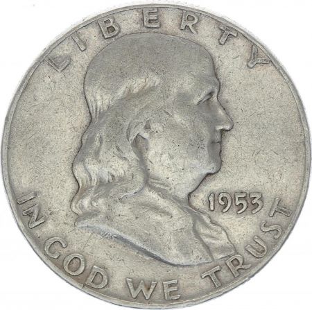 USA 1/2 Dollar Benjamin Franklin - Liberty Bell 1953