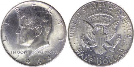 USA 1/2 Dollar J.F. Kennedy - 1964 D Denver - Argent