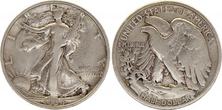 USA 1/2 Dollar Liberty, Aigle - 1934 S San Francisco