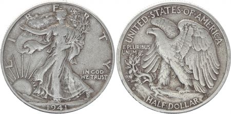 USA 1/2 Dollar Liberty, Aigle - 1941 D Denver