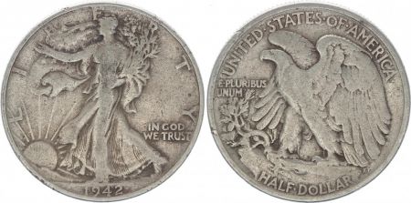 USA 1/2 Dollar Liberty, Aigle - 1942