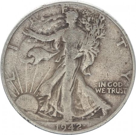USA 1/2 Dollar Liberty, Aigle - 1942