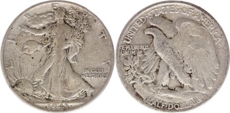 USA 1/2 Dollar Liberty, Aigle - 1943 Argent