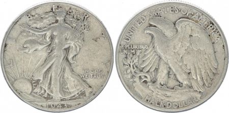 USA 1/2 Dollar Liberty, Aigle - 1943