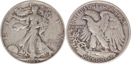 USA 1/2 Dollar Liberty, Aigle - 1944 - 1ère ex. Argent