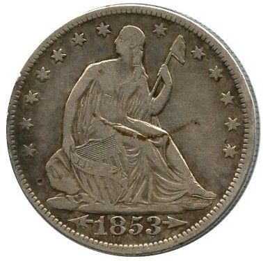 USA 1/2 Dollar Liberty assise - Aigle - 1853