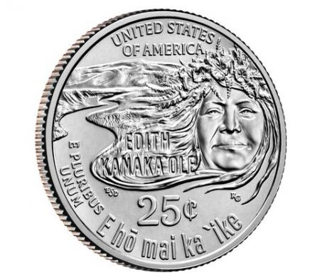 USA 1/4 Dollar - American Women - Edith Kanaka\'Ole - S - San Francisco - 2023