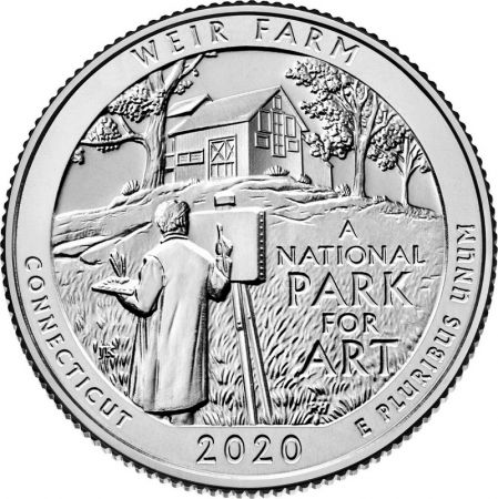 USA 1/4 Dollar - Quarter Weir Farm Historic Site 2020 - Philadelphie P