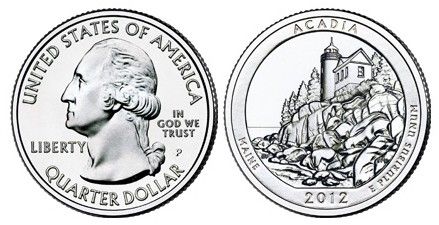 USA 1/4 Dollar Acadia Park