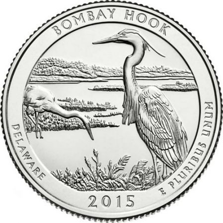 USA 1/4 Dollar Bombay Hook - 2015 D Denver