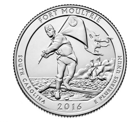 USA 1/4 Dollar Fort Moultrie - D Denver - 2016