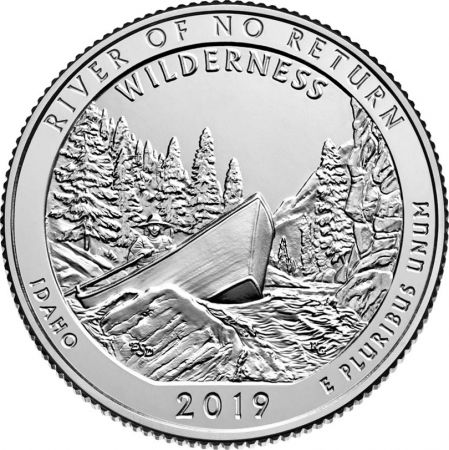 USA 1/4 Dollar River of No Return Idaho - D Denver - 2019