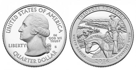 USA 1/4 Dollar Théodore Roosevelt - 2016 S San Francisco