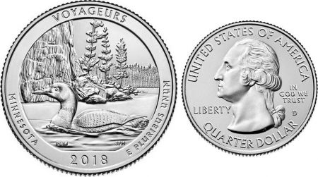 USA 1/4 Dollar Voyageurs - D Denver - 2018