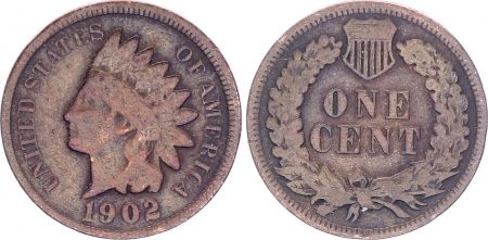 USA 1 Cent Tête d\'Indien - 1902 - TTB - P.90