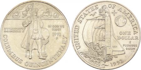 USA 1 Dollar - Colombus Quincentenary - 1992 - D Denver - Argent