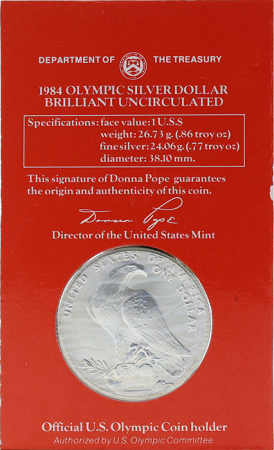 USA 1 Dollar - Liberty, aigle - Jo de Los Angeles 1984 - S San Francisco - Argent