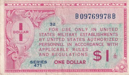 USA 1 Dollar - Military Certificate - ND (1947) - Série 471 - P.M12