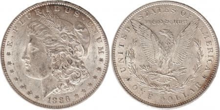 USA 1 Dollar - Morgan - 1886 - Aigle Argent