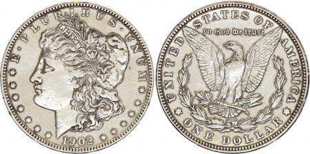 USA 1 Dollar - Morgan - Aigle - 1902 - Philadelphie - Argent