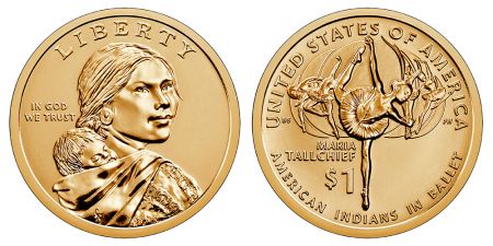 USA 1 Dollar - Native Indian - Maria Tallchief - P Philadelphie - 2023