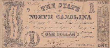 USA 1 Dollar - State of North Carolina - 1866 - TB