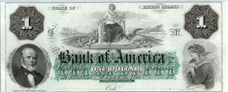 USA 1 dollar, Bank of América, Providence - 1860 - Lettre C