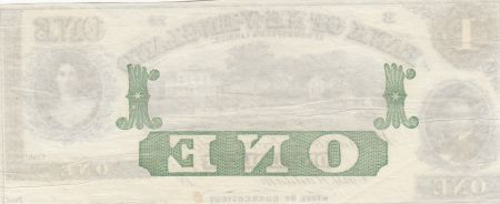 USA 1 Dollar 18xx - Personnages, bâteau sur rivière - Bank of New-England