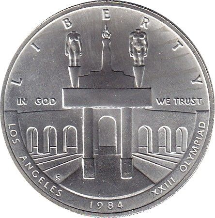 USA 1 Dollar Aigle - JO Los Angeles 1984 Stade