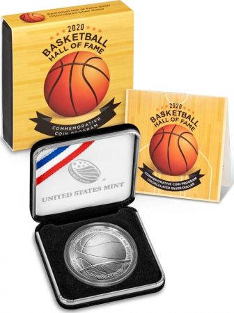 USA 1 Dollar Basketball Hall of Fame - P Philadelphie - FDC 2020 Argent