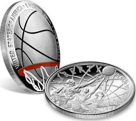 USA 1 Dollar Basketball Hall of Fame - P Philadelphie - Proof 2020 Argent colorisée