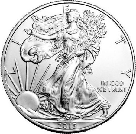 USA 1 Dollar Liberty, Aigle - Once Argent 2015