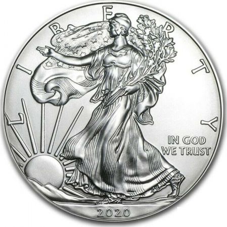 USA 1 Dollar Liberty, Aigle - Once Argent 2020