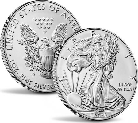 USA 1 Dollar Liberty American Eagle - 2020 - Uncirculated - Argent
