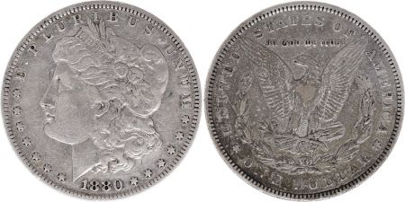 USA 1 Dollar Morgan - Aigle 1880 - Argent sans atelier