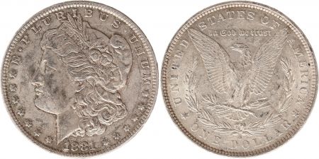 USA 1 Dollar Morgan - Aigle 1881 O Nouvelle-Orleans - Argent