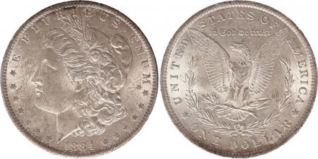 USA 1 Dollar Morgan - Aigle 1884 O Nouvelle-Orleans - Argent