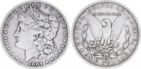 USA 1 Dollar Morgan - Aigle 1884 O Nouvelle-Orleans