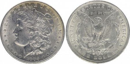 USA 1 Dollar Morgan - Aigle 1885 O Nouvelle-Orleans