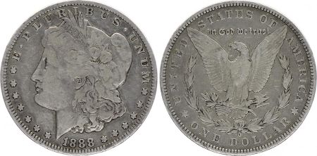 USA 1 Dollar Morgan - Aigle 1888 - Argent Nouvelle Orléans O