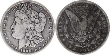 USA 1 Dollar Morgan - Aigle 1890 O Nouvelle-Orléans