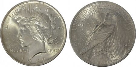 USA 1 Dollar Paix, Liberté, aigle - 1922 SPL