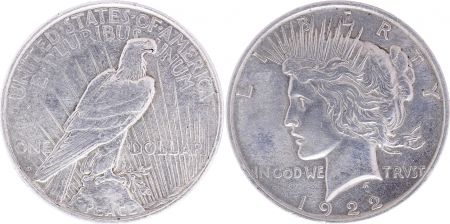 USA 1 Dollar Peace - 1922 D Denver Argent