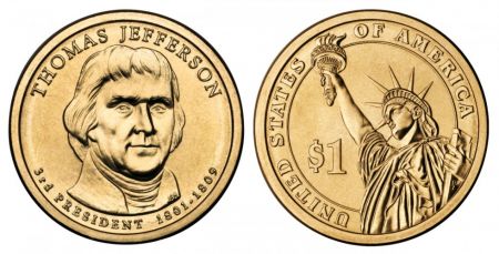 USA 1 Dollar Thomas Jefferson - 2007 D