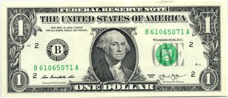 USA 1 Dollar Washington - 2013 - B2 New York