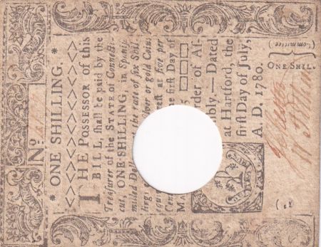 USA 1 Shilling - Connecticut - 09-07-1780