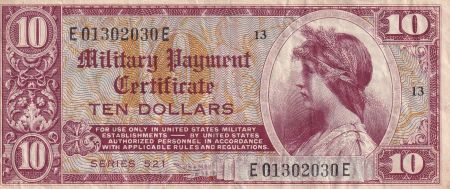 USA 10 Dollars - Military Certificate - 1951 - Série 521 - TTb - P.M.35
