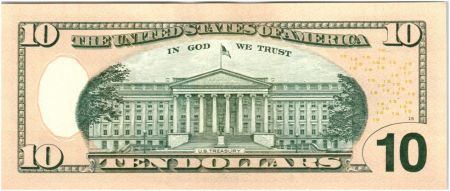 USA 10 Dollars Hamilton - Batiment du Trésor 2009 A1 Boston